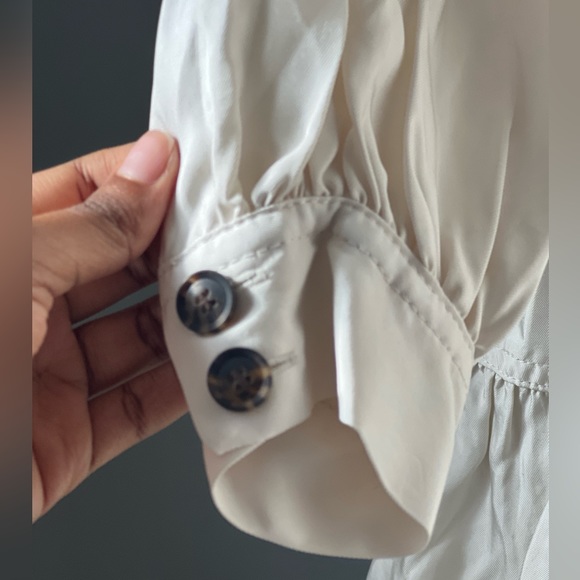 Banana republic Petite Flounce-Hem Dress (XS- Transition Cream White) - Picture 5 of 7